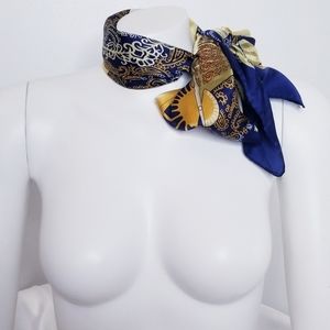 Silk fans & butterflies scarf